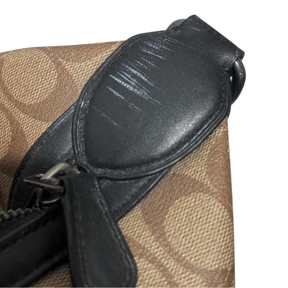 Coach Men's Tan and Black Signature Duffel Bag - Picture 4 of 4